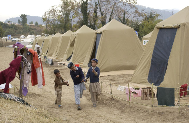 Campamento de refugiados en Shinkiari. Pakistan
