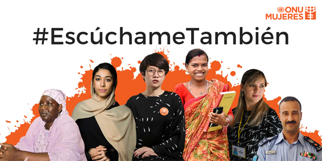 Cartel Pinta el mundo de naranja: #EscúchameTambién