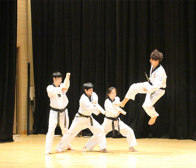 Patada salto en Taekwondo. Imagen de Andrew Yuan