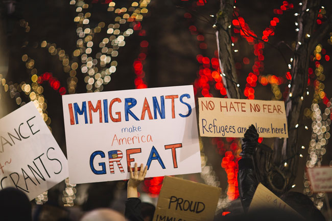 Manifestación a favor de la inmigración en EEUU