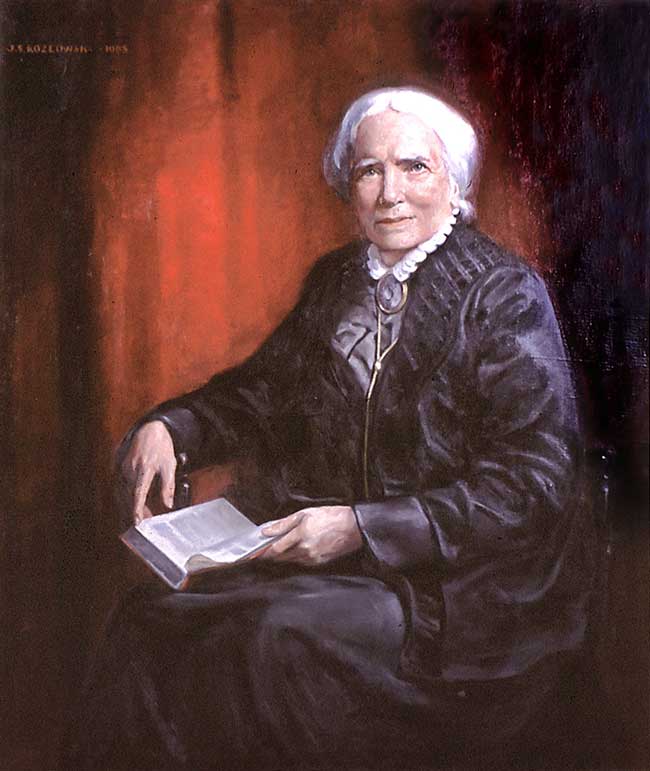 Retrato de Elizabeth Blackwell por Joseph Stanley Kozlowski, 1963. Collection of SUNY Upstate Medical University.