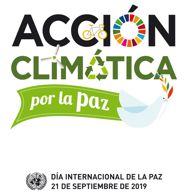 Cartel Día Internacional de la Paz 2019, por el clima